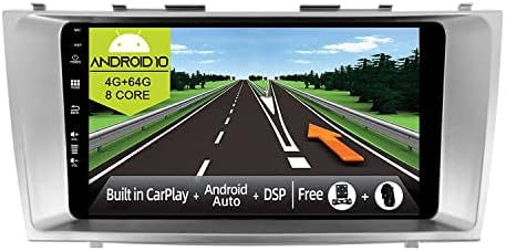 Joyx Android 10 Dune Din Car Séreo Fit para Toyota Camry Head Unit - [4g+64g] - [DSP interno/CarPlay/Android Auto] - Câmera LED livre