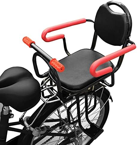 Twsoul Child Bike Seat, assentos de bicicleta infantil montados na parte traseira, assento infantil para trás com apoios