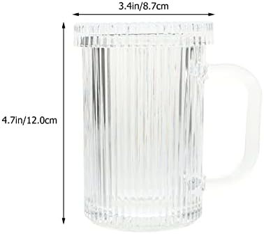 Hemoton Glass Water Garrafs Canecas de cerveja de vidro com alça de alça de bebida coquetel garrafas de coques de vidro de bebida