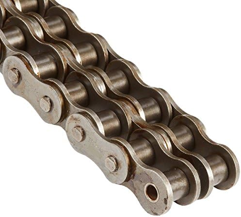 Tsubaki 40-2twrb Ansi Roller Chain, fita dupla, rebitada, aço carbono, polegada, 20 Ansi No., 1/2 Pitch, 0,312 Diâmetro