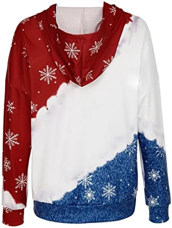 Feliz Feliz Natal, árvore xadrez da camada de japas de camisa para mulheres PLUST BLOCK PULLOVER Tops com bolso