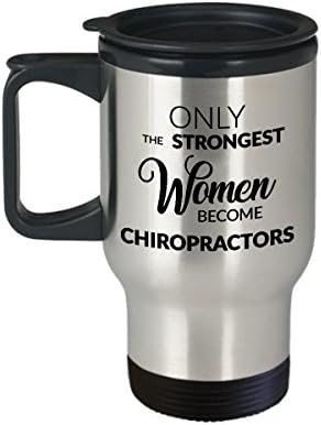 Hollywood & Twine Chiropracter caneca quiroprática para mulheres - apenas as mulheres mais fortes se tornam quiropráticas caneca de viagem isolada de aço inoxidável com copo de café com tampa