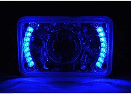 Iluminação de octanas 4x6 LED azul halo projetor halogen headlight lâmpadas lâmpadas cristalinas