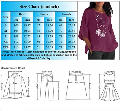 Tops de verão para mulheres 2023 Mulheres Casual Round Neck Manga longa Túnica de túnica de túnica folgada blusa confortável