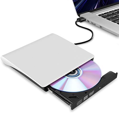 Unidade de cd/dvd externa hcsunfly para laptop, escritor de queimador portátil USB 3.0 Ultra-Slim compatível com Mac MacBook Pro/Air