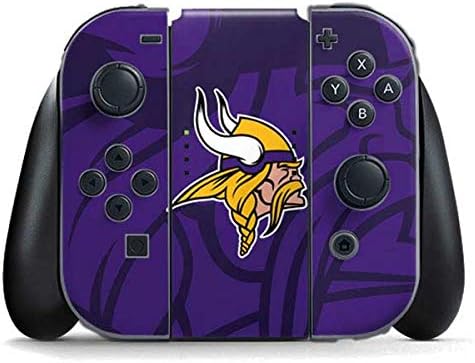 Skinit Decal Gaming Skin Compatível com Nintendo Switch Joy Controller - Oficialmente licenciado NFL Minnesota Vikings Double