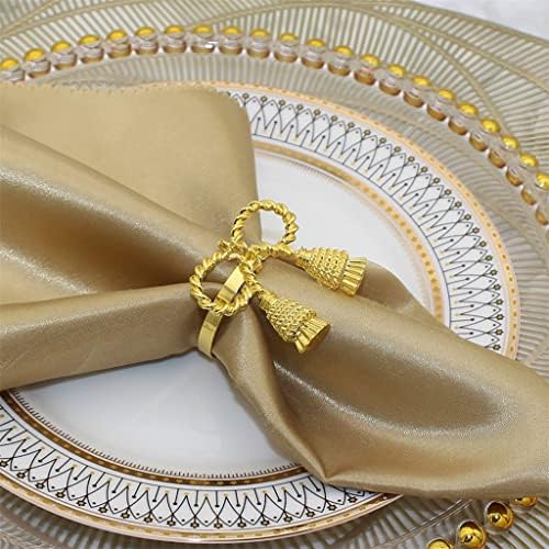 LhllHl 6/PCs Napkin Rings Gold Butterfly Guardys para as decorações da mesa de jantar de casamento de casamento de casamento