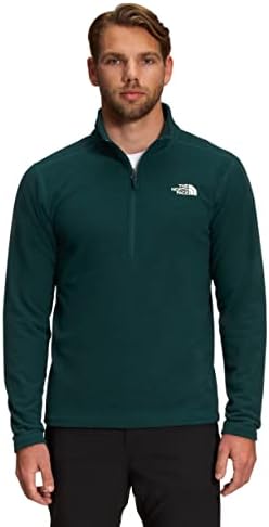 O North Face Masculino Cap Rock ¼ Pullover zip Sorto, Ponderosa Green, Pequeno