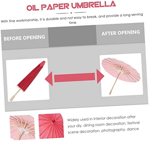 ABOOFAN 2PCS Papel Blank Umbrella Decor Oriental Decoração Vintage Crianças Guia para Crianças para Rain Japanese Umbrella Diy