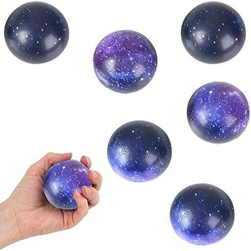 Bolas de espuma Galaxy 2 , Brinquedos de alívio da bola de estresse para exercícios de dedo do punho da mão Terapia Squeeze,