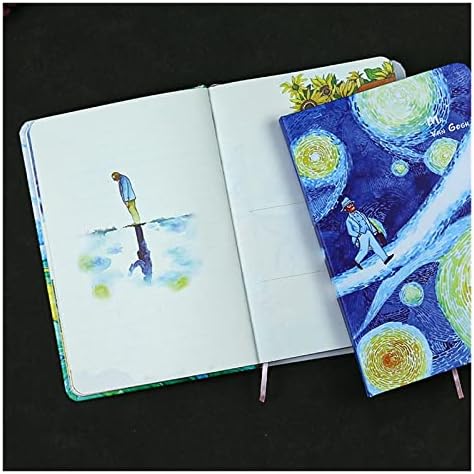 Qingxun Notebook Spiral van Gogh Diário Página colorida personalizada Ilustração