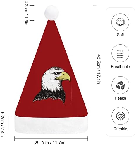 Chapéu de Natal de águia careca personalizada chapéu de santa engraçado decorações de natal
