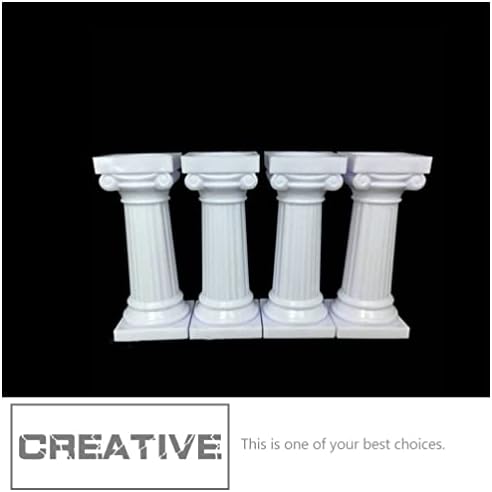 Cupcakes Stand Roman Pillar Greek Coluna Plastic: Bolo de casamento Display Display Stands para a mesa de festa decoração de 4pcs