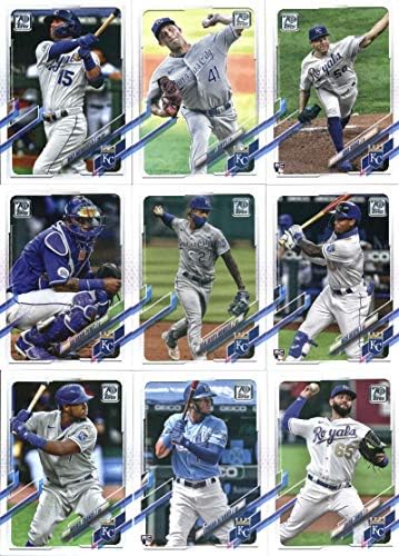 2021 Topps Series 1 Kansas City Royals Team conjunto de 12 cartas: Jakob Junis, Edward Olivares, Maikel Franco, Nick Heath,