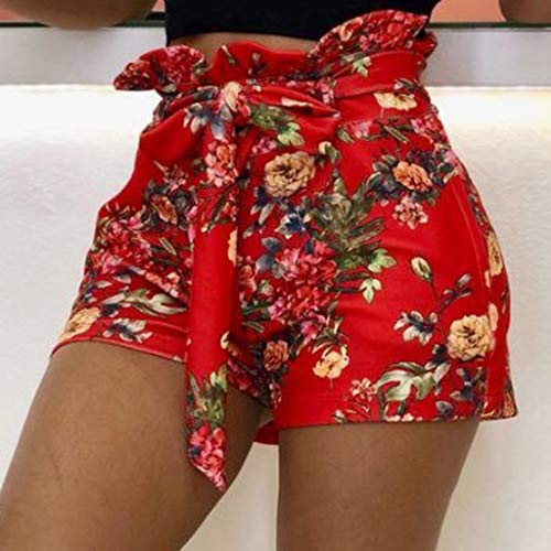 New Bandage Shorts, Thenlian Women's Fashion 2019 Sexy Shorts Hollow Out Summer Print calças curtas