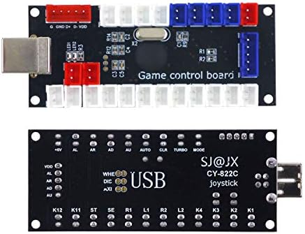 SJ@JX Game Arcade Codificador USB Zero Atraso Botão de Arcade Joystick Controller para Retropie Raspberry Mame Happ Sanwa