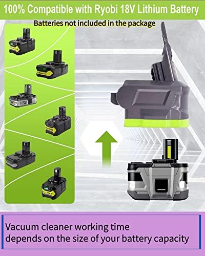 Adaptador para Ryobi para Dyson V7v8 Substituição Bateria, para Dyson V7v8 Series sem fio Vacuum Cleaner Animal Absoluto Fluffy