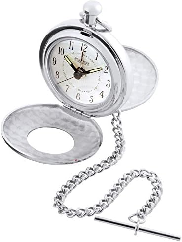 I Luv Ltd Half Hunter Style Pocket Watch Alarme com Albert Chain Leather Case - Caixa de Apresentação