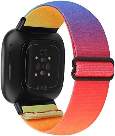 Wonmille Banda elástica ajustável compatível com Fitbit Versa 3/Sense for Women Girls Fabric Nylon Sport Straplet Pulset de pulseira Fitbit Versa 3 Smart Watch