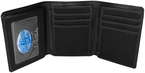 Siskiyou Sports NHL New York Rangers Leather Tri Fold Wallet & Money Clip, preto, tamanho único