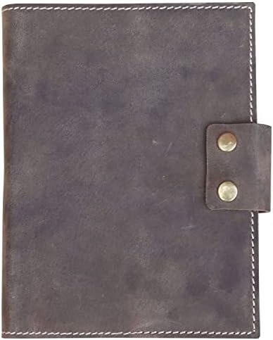 Jornal de couro recarregado, capa de notebook de redação premium, 240 páginas, diário de couro de 8 ”x6” para homens e