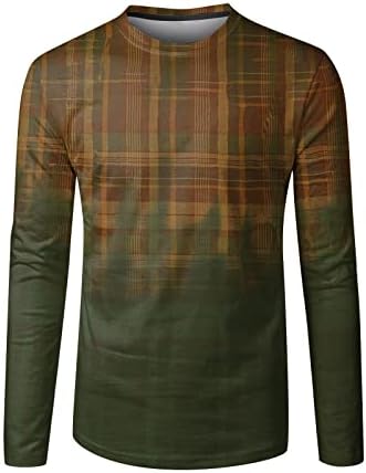 Oioloyjm camisetas masculinas túnicas para usar com leggings plus size moletom casual de manga longa de moda impressa blusa