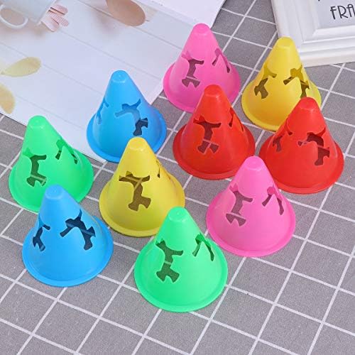 Abaodam 10pcs anti-vento em linha de skate cones agilidade marcador de slalom slalom skinate xícaras de slalom skate copo de skate