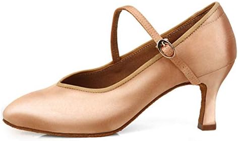 Juodvmp Womens Fechado Toe Moderno de Caractere Moderna Sapatos de Dança T Séquina Profissional de Salsa Latina Salas