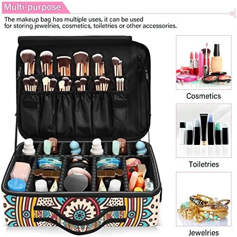 RPLife elementos decorativos Mandala Viagem Bolsa de higiene pessoal pendurada em estojo multifuncional de caixa de maquiagem