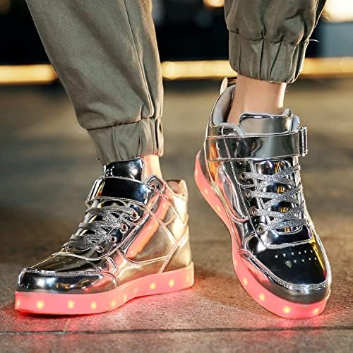 Jevrite unissex Sapatos LED SAPATOS DE LED CARREGA DE CARGA HIGH TOP HAPE PAR