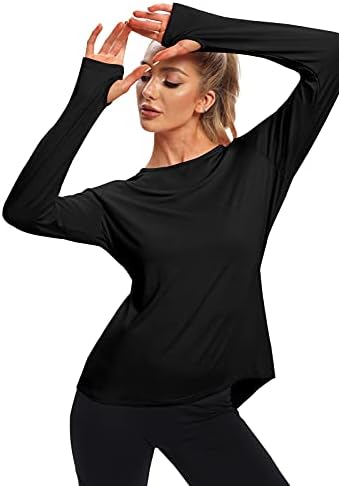 Mippo Open Back Sleeve Treping Tops para mulheres divididas de ginástica atlética Camisas de ioga solta