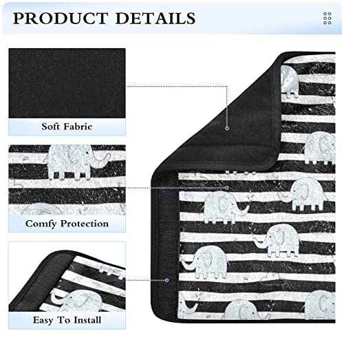 Tampas de alça de assento de carro de elefantes para crianças bebês 2 pcs tiras de assento de carro almofadas de almofada