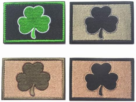Lucky Shamrock Clover Irlanda Irlanda St. Patrick Militar Patch Fabric Bordges Batches Patch adesivos táticos para roupas com