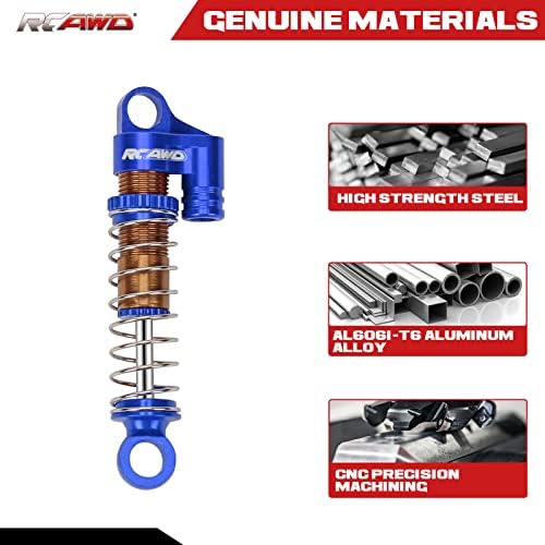 RCAWD 4X LIGO COMPLETO FRONT/TRANSPORDE TIPO DE ÓLEO DO ABAIMENTO DE ABAIMENTO para FMS EAZYRC ROC Hobby FCX24 1-24 e 1-18 RAWLERS