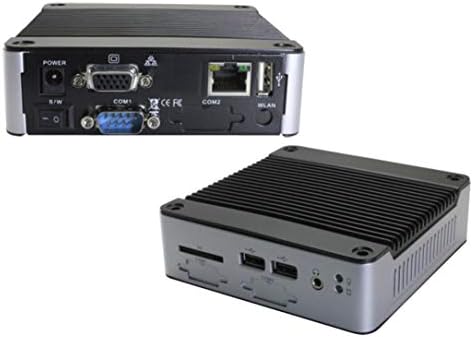 Mini Box PC EB-3362-L2222 suporta saída VGA, até duas saídas RS-422 e energia automática ligada. Possui Ethernet de