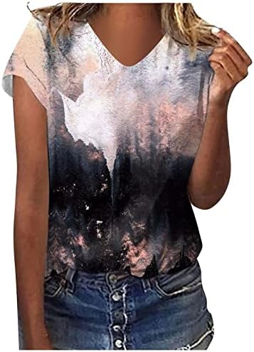 Blusa básica de camiseta estampada feminina de camiseta