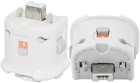 Adoo Motion Plus Adaptador - [2 pacote] Motivo remoto externo Plus Sensor Controller Adapte para Wii Wii U Remote Controller -White