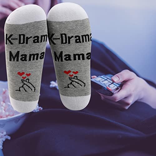 LEVLO Funny K-drama Lovers Gifts K-drama Mama Hand Socks