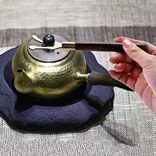 Bule tampa de tampa de chá de chá de panela de calça de chá de calça de chá com maçaneta de madeira e ferramentas de chá de