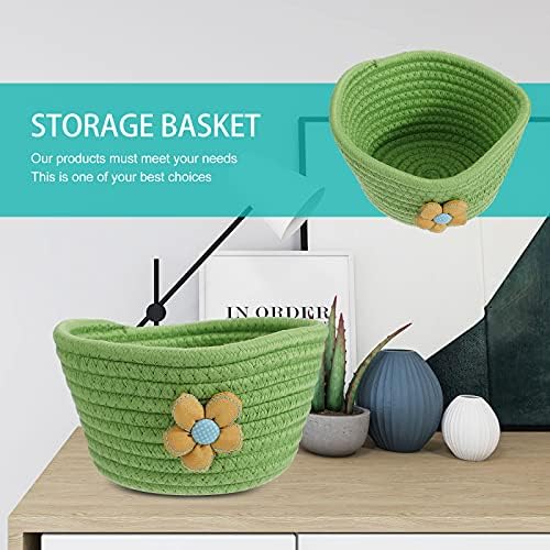 Recipiente de armazenamento de cesta de cesta de cesta de algodão para escritório em casa para decoração de casa/parede/sala