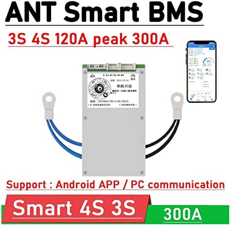 Equalizador de bateria BMS Balancer Smart BMS 3S 4S 12V 120A Peak 300A LIFEPO LIFEPO4 Placa de proteção de lítio W Balanço