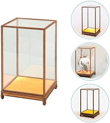 Caixa de exibição de vidro caixa de exibição de vidro caixa de exibição doméstica Exibição transparente estampa multifuncional estatueta