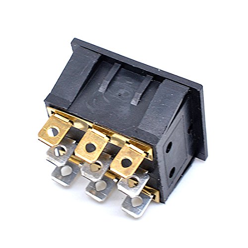 Oiyagai 2pcs KCD3 Triple Rocker Switch SPST Três 3-switches LED LED RED 9 PIN DC 15A/250V 20A/125V AC 30A/12V