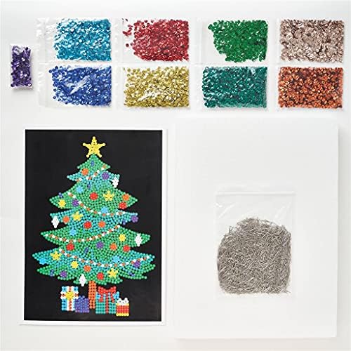 Conjunto de kits de artesanato de lantejoulas de Natal, árvore de Natal, Crafamento DIY, Make Your Own, Home, Children and Adults
