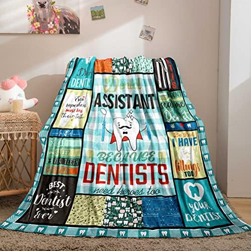 Aurugs Hygienist Blanket Gift, higienista Presente cobertor para homens, presente de enfermeiro assistente de odontologia, presente