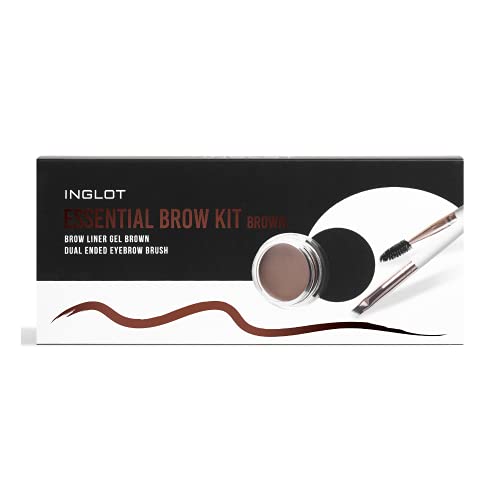 Inglot Kit de sobrancelha essencial - marrom