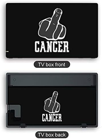 FCK Cancer Big Middle Deding Decals Adesivos cobrem placa face protetora da pele para Nintendo Switch