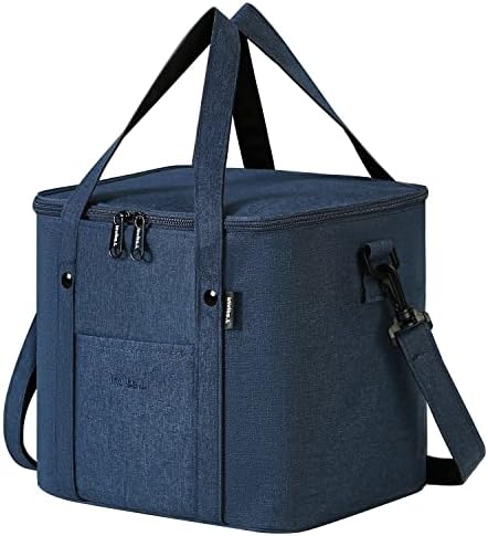 Hhuiuo Unisex Lunch saco grande isolado, reutilizável adulto/crianças almoço mais fresco bolsa de ombro para sacos de jantar,