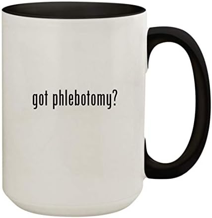Presentes de Knick Knack Got Phlebotomy? - 15 onças de cor cerâmica dentro e alça a copo de caneca de café, preto