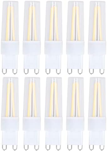 Marhynchus 10pcs g9 lâmpadas LED, PC cerâmica Luz quente Luz longa Energia de energia 500lm sem lâmpada de base cerâmica